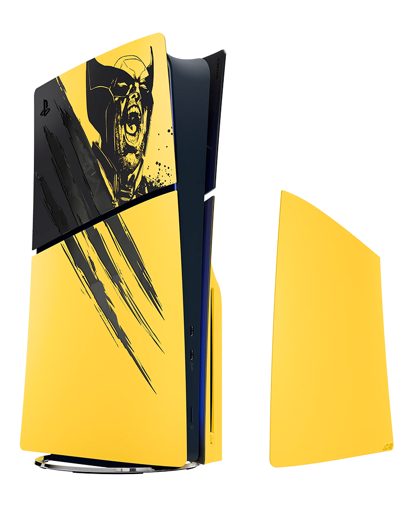 PlayStation 5 Slim Console Covers - Marvel’s Wolverine Battle Yellow Limited Edition